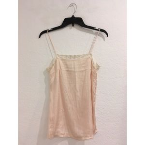 Light pink satin cami